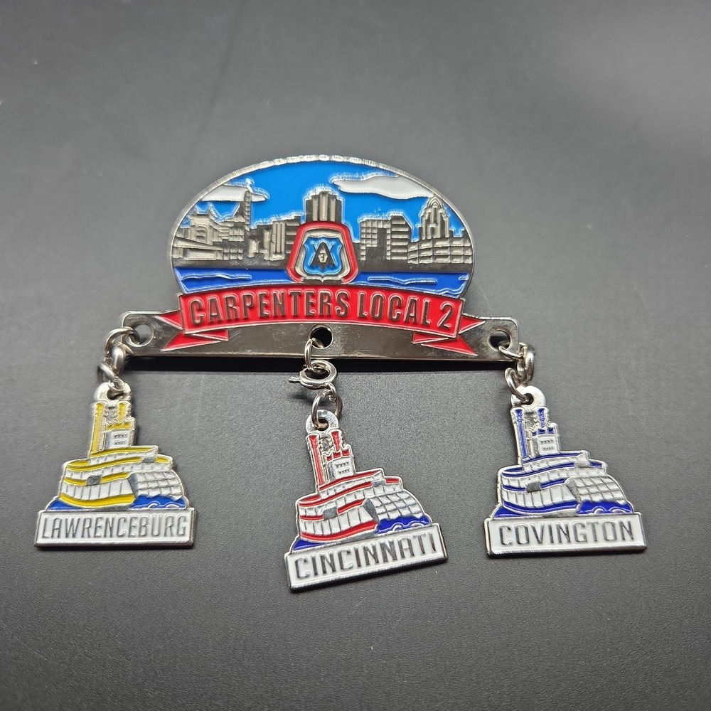 Carpenters Local 2 Cincinnati Skyline United Brotherhood Of Carpenters Pin